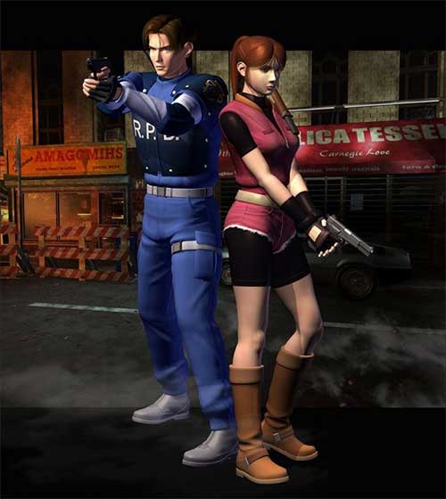 Leon và Claire trong Resident Evil 2