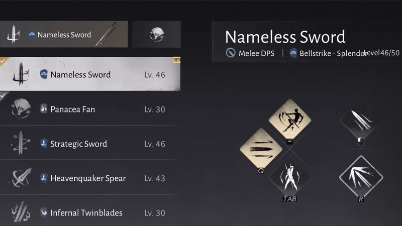 Build Kiếm Vô Danh (Nameless Sword) siêu mạnh