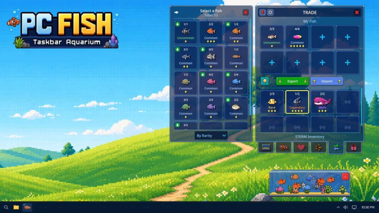 PC FISH: Taskbar Aquarium