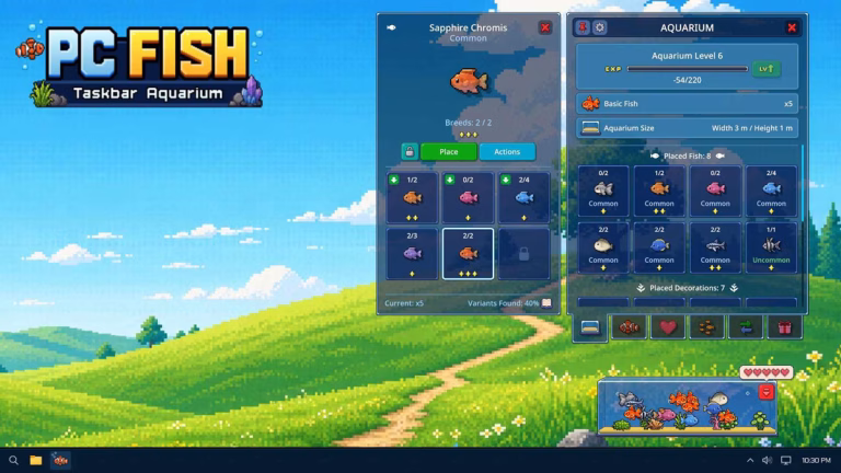 Hướng Dẫn Lai Tạo, Độ Hiếm & Traits — PC FISH: Taskbar Aquarium